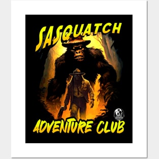 Sasquatch Adventure Club Bigfoot Explorer Action Movie Poster Posters and Art